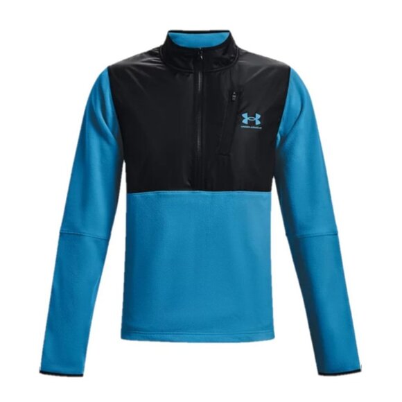 Under Armour Coldgear Infrared Fleece I/2 Zip Pullover Jacket Men's Size S Blue - Picture 1 of 14